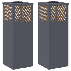 Lumière de chemin LED solaire 2 pcs Anthracite 537519537519