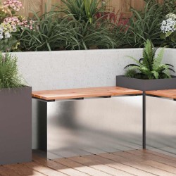 Banc de jardin Argent 80 x 40 x 43 cm Acier inoxydable 537523537523