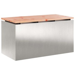 Banc de jardin Argent 80 x 40 x 43 cm Acier inoxydable 537523537523