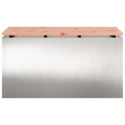 Banc de jardin Argent 80 x 40 x 43 cm Acier inoxydable 537523537523