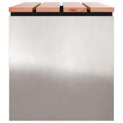Banc de jardin Argent 80 x 40 x 43 cm Acier inoxydable 537523537523