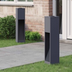 Lumière de Chemin LED Solaire 2 pcs Anthracite 537524537524