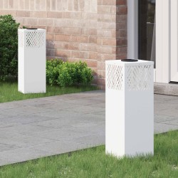 Lumière de chemin LED solaire 2 pcs Blanc Acier laminé à froid 537526537526