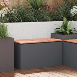 Banc de jardin Anthracite 80 x 40 x 43 cm Acier 537530537530