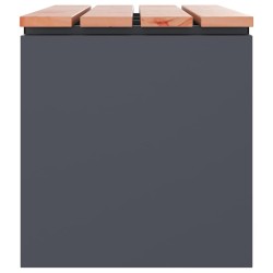 Banc de jardin Anthracite 80 x 40 x 43 cm Acier 537530537530