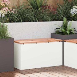 Banc de jardin Blanc 80 x 40 x 43 cm Acier 537531537531