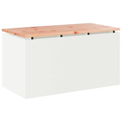 Banc de jardin Blanc 80 x 40 x 43 cm Acier 537531537531