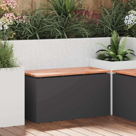 Banc de jardin Noir 80 x 40 x 43 cm Acier 537532537532
