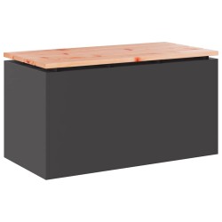 Banc de jardin Noir 80 x 40 x 43 cm Acier 537532537532