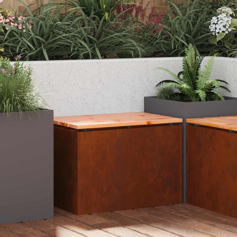 Banc de jardin Rouillé 60 x 40 x 43 cm 537533537533