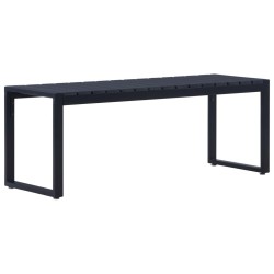 Banc de jardin 120,5 cm Panneau PS Noir 537534537534