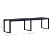 Banc de jardin 180 cm Panneau PS Noir 537535537535