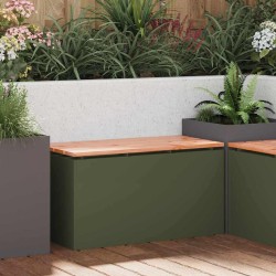 Banc de jardin Vert olive 80 x 40 x 43 cm Acier 537536537536