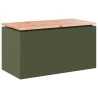 Banc de jardin Vert olive 80 x 40 x 43 cm Acier 537536537536