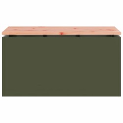 Banc de jardin Vert olive 80 x 40 x 43 cm Acier 537536537536