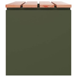 Banc de jardin Vert olive 80 x 40 x 43 cm Acier 537536537536