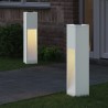 Lumière de Chemin LED Solaire 2 pcs Blanc Acier laminé à froid 537537537537
