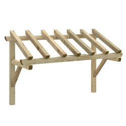 Auvent de porte 200x100x100 cm Bois de pin solide 537539537539
