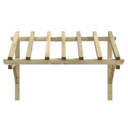 Auvent de porte 200x100x100 cm Bois de pin solide 537539537539