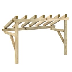 Auvent de porte 200x100x100 cm Bois de pin solide 537539537539