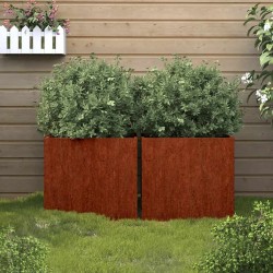 Jardinières 2 pcs 42x40x39 cm acier corten 537548537548