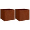 Jardinières 2 pcs 42x40x39 cm acier corten 537548537548