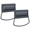 Poignées de Cabinet 2 pcs Anthracite 85 x 45 mm Métал 537557537557