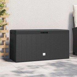 Boîte de rangement de jardin Anthracite 114x47x60 cm 537561537561