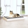 Lit pour chien Blanc 91,5x64x9 cm Bois de pin solide 537565537565