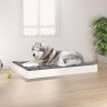 Lit pour chien Blanc 101,5x74x9 cm Bois de pin solide 537567537567