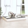 Lit pour chien Blanc 101,5x74x9 cm Bois de pin solide 537567537567