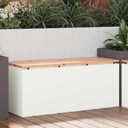Banc de jardin Blanc 100 x 40 x 43 cm Acier 537572537572