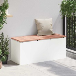 Banc de jardin Blanc 100 x 40 x 43 cm Acier 537572537572