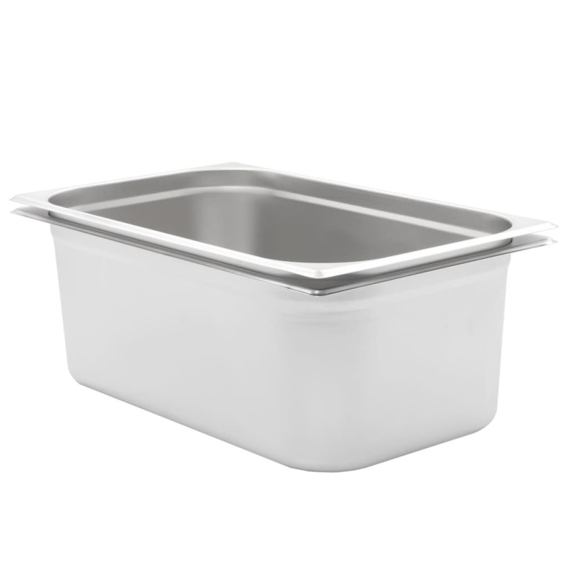 Récipients Gastronorm 2 pcs GN 1/1 200 mm Acier inoxydable  537573537573