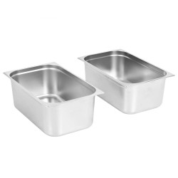 Récipients Gastronorm 2 pcs GN 1/1 200 mm Acier inoxydable  537573537573