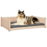 Lit pour chien 95,5x65,5x28 cm Bois de pin solide 537576537576