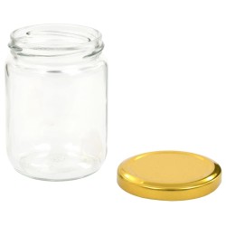 Pots à confiture avec couvercle doré 96 pcs Verre 230 ml 537578537578
