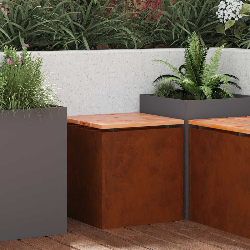 Banc de jardin Rouillé 40 x 40 x 43 cm 537579537579