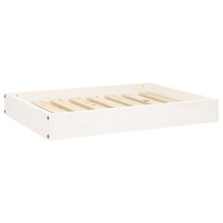 Lit pour chien Blanc 71,5x54x9 cm Bois de pin solide 537580537580
