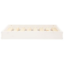 Lit pour chien Blanc 71,5x54x9 cm Bois de pin solide 537580537580
