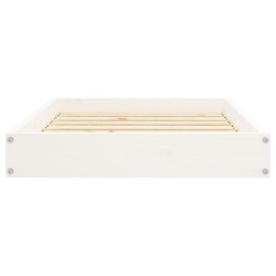 Lit pour chien Blanc 71,5x54x9 cm Bois de pin solide 537580537580