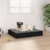 Lit pour chien Noir 61,5x49x9 cm Bois de pin solide 537582537582