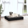 Lit pour chien Noir 61,5x49x9 cm Bois de pin solide 537582537582