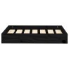 Lit pour chien Noir 61,5x49x9 cm Bois de pin solide 537582537582
