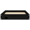 Lit pour chien Noir 61,5x49x9 cm Bois de pin solide 537582537582