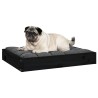 Lit pour chien Noir 61,5x49x9 cm Bois de pin solide 537582537582