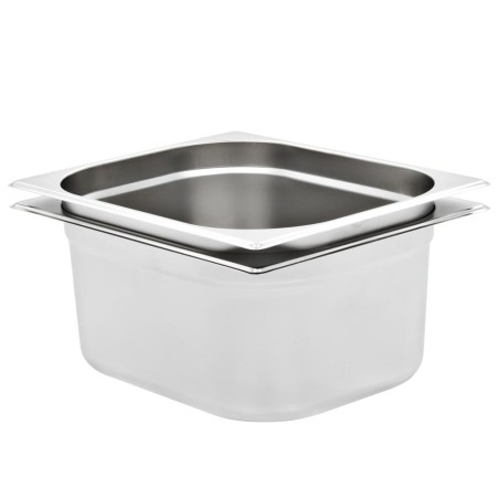 Récipients Gastronorm 2 pcs GN 1/2 150 mm Acier inoxydable 537583537583