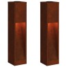 Lumière de Chemin LED Solaire 2 pcs Bronze Acier patiné 537589537589