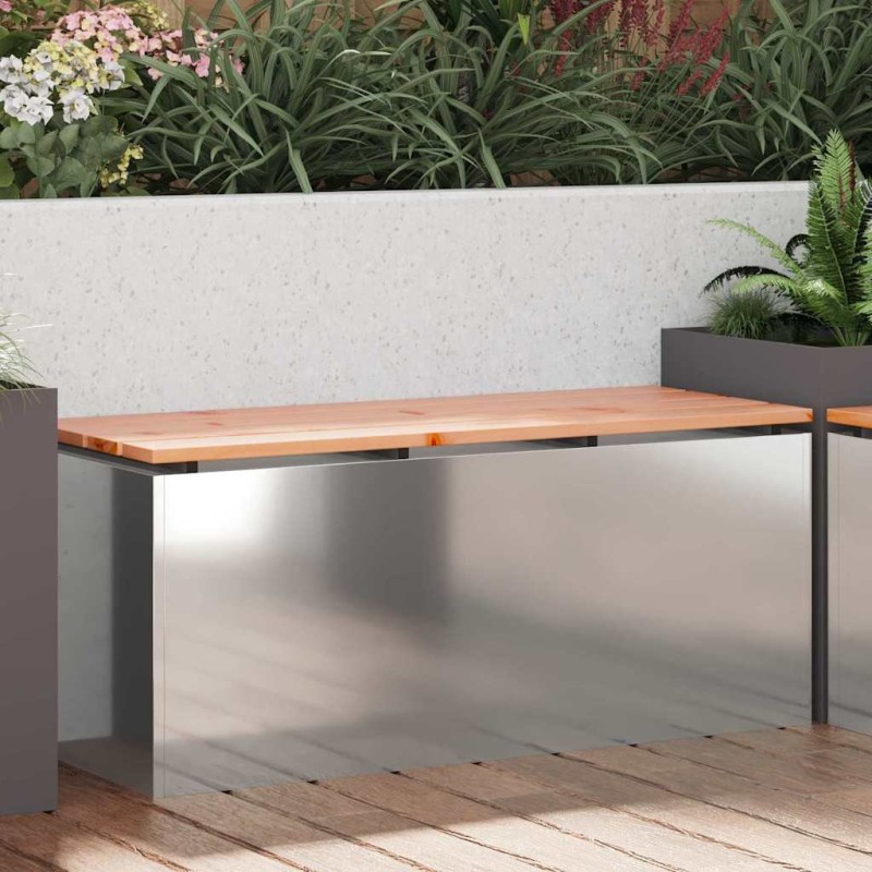 Banc de jardin Argent 100 x 40 x 43 cm Acier galvanisé 537590537590