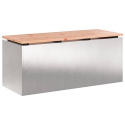 Banc de jardin Argent 100 x 40 x 43 cm Acier inoxydable 537591537591